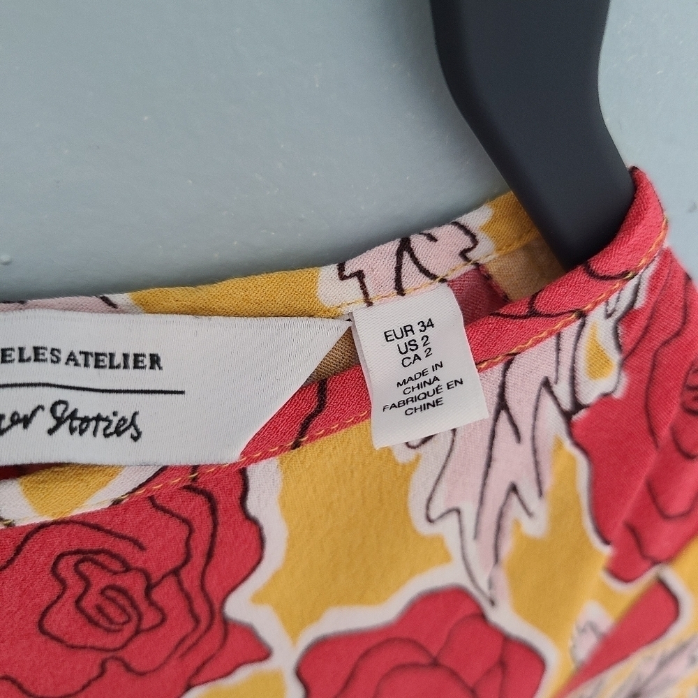 & Other Stories Yellow Floral Mini Dress - Picture 7 of 7